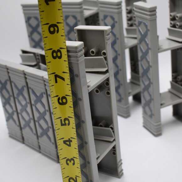 Imaginarium Train Track Supports Risers Gray Plastic Wood Brio Thomas Lot x 09 - Picture 8 of 11